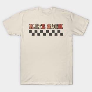 Kate Bush Checkered Retro Groovy Style T-Shirt